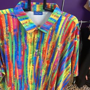 Multi colored golf shirt